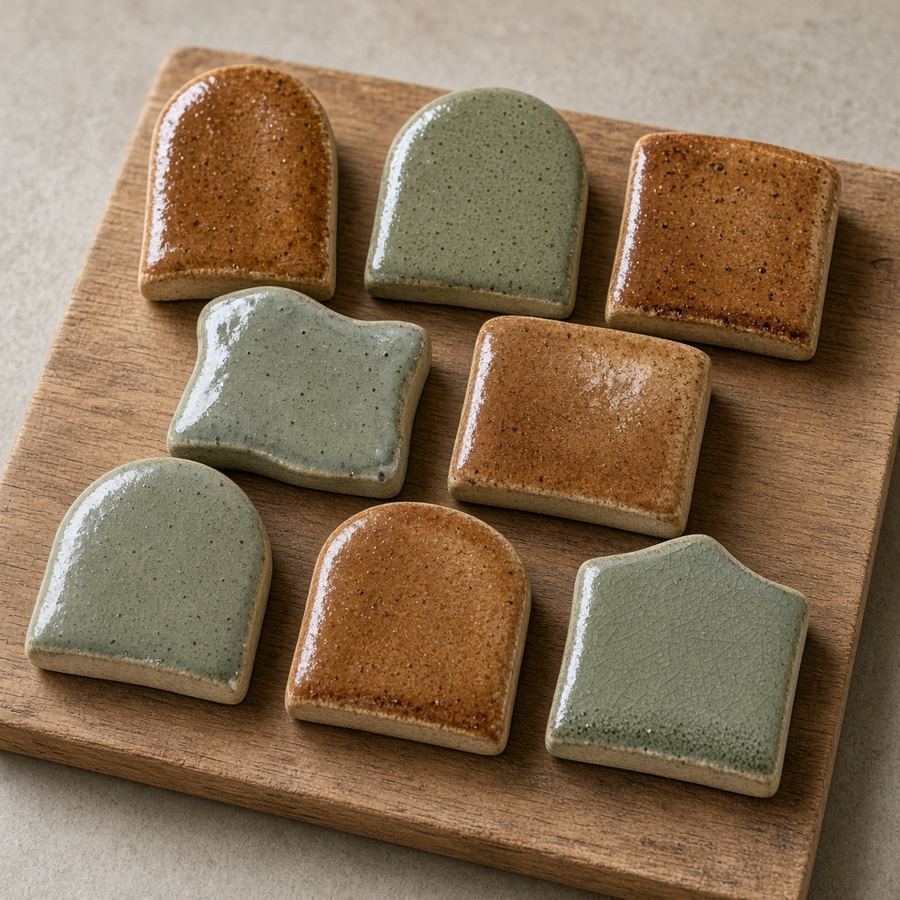 Glaze test tiles