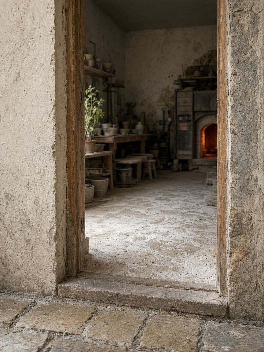 Studio entrance ready for a booked visit